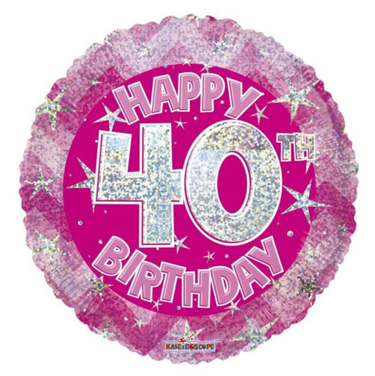 40th Birthday Balloon - Pink