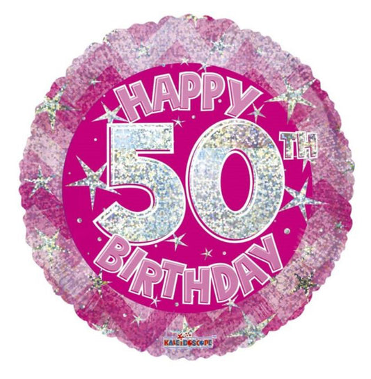 50th Birthday Balloon - Pink