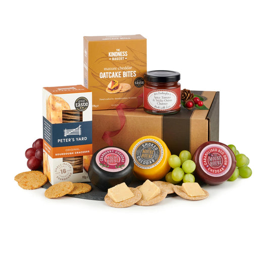 Cheese Hamper With Three English Cheeses